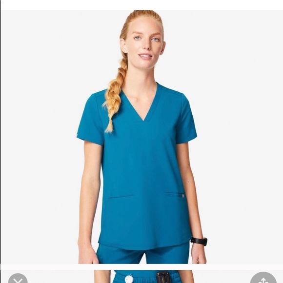 Figs XS Caribbean Blue Scrub Set - Picture 4 of 8